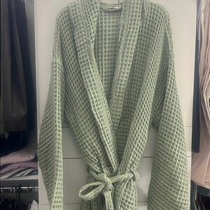 Green Waffle Knit Men's or women’s Robe